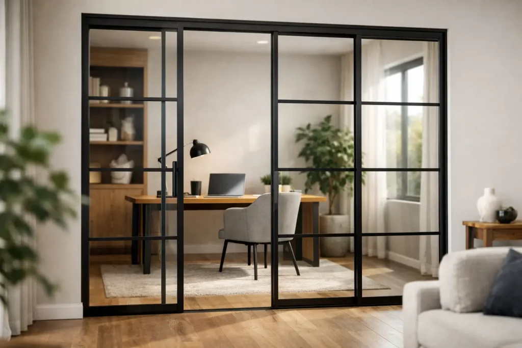 Glass Partition Doors for Home Offices That Work