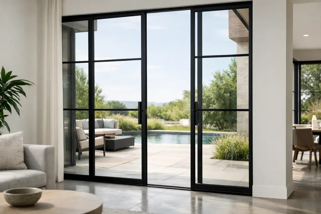 Slim Frame Steel French Doors for Modern Homes